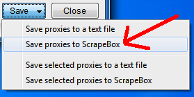 save proxies to scrapebox